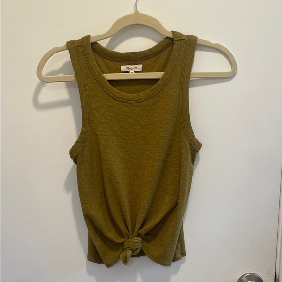 Madewell Tops - Madewell Olive Knot Tank Top